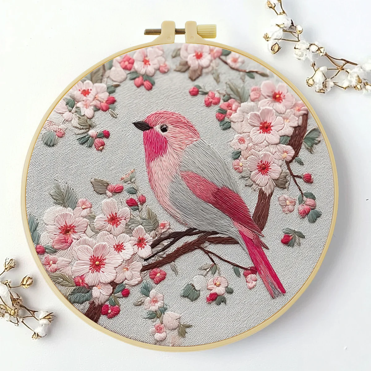 1 Stück 20X20CM/15X15CM 7,87/6,3 Zoll Vogeltaschen-Stickerei-Starter-Kit DIY-Kit DIY-Stickerei-Set Handarbeiten Nadelkunst Nähkunst – Detail 5