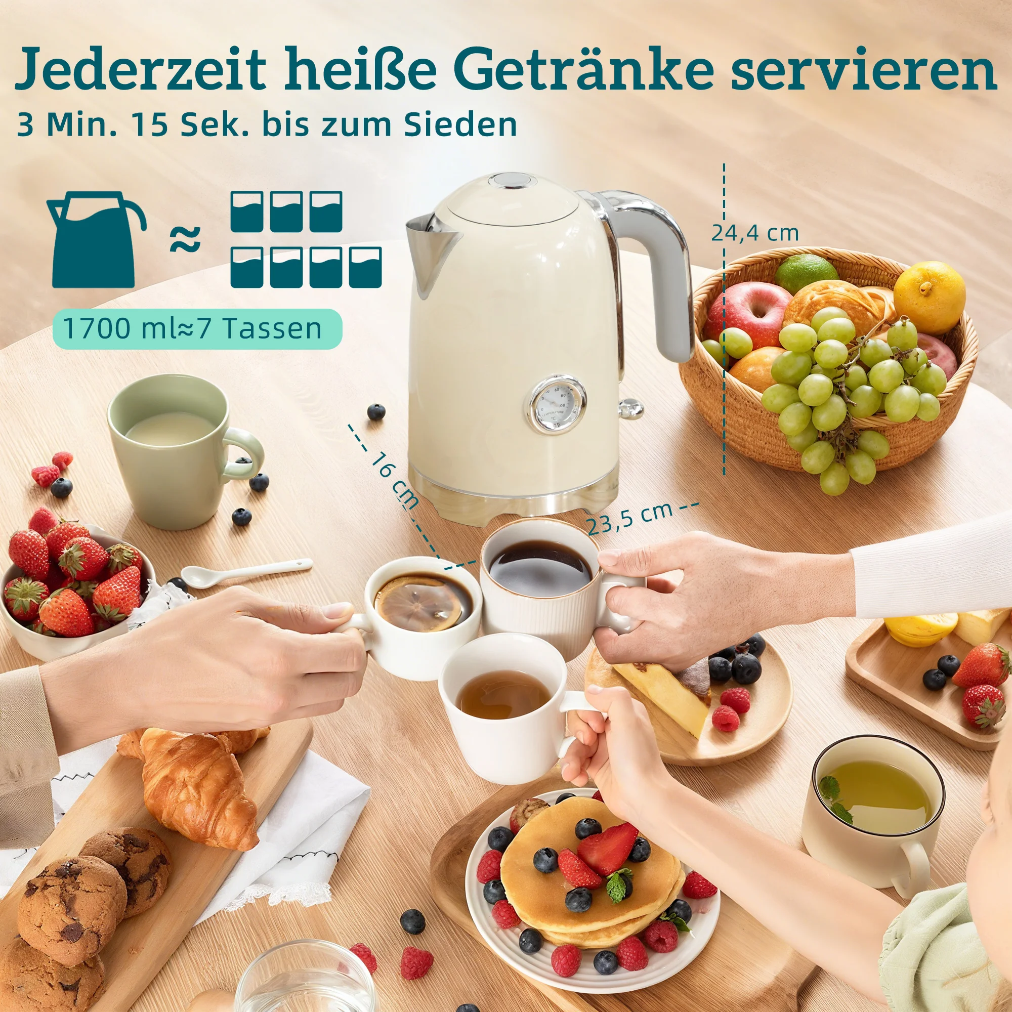 Picture 5: Together kettle and toaster, 2200 W, 2-slice toaster, 7 browning levels, multiple functions