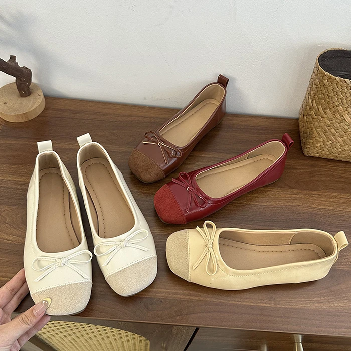 novo-estilo-de-luxo-moda-feminina-retro-camurca-apartamentos-split-casco-toe-barco-sapatos-femme-mary-jeans-bailarina-sapatos-zapatos-mujer