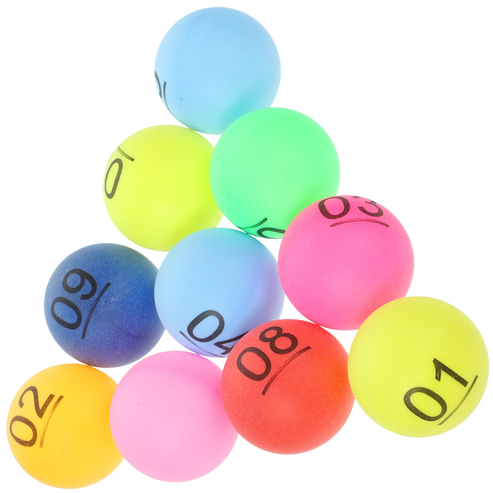 10 Pcs Color Number Ball Lottery Box Selection Party Lucky Draw Table Tennis Small Balls Numbered Picking Pp