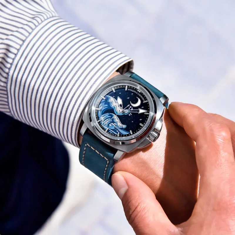 PAGANI DESIGN YS014 Men Automatic Mechanical Watch 43MM Case NH35A Movement Luminous Dial 10Bar 100M Waterproof Wristwatch