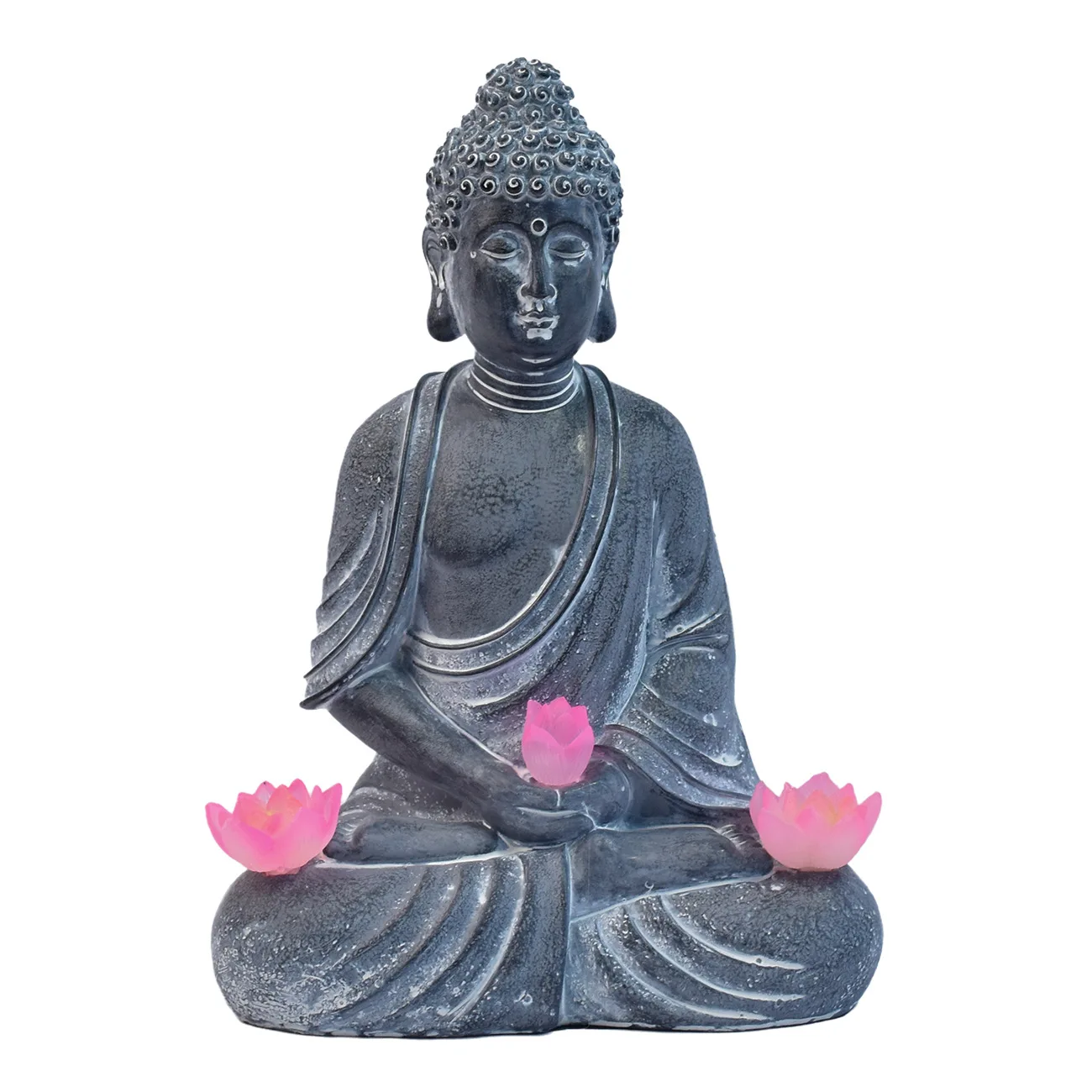 Buddha Resin Ornament Zen Garden Statue Solar Light Garden Landscape Decoration