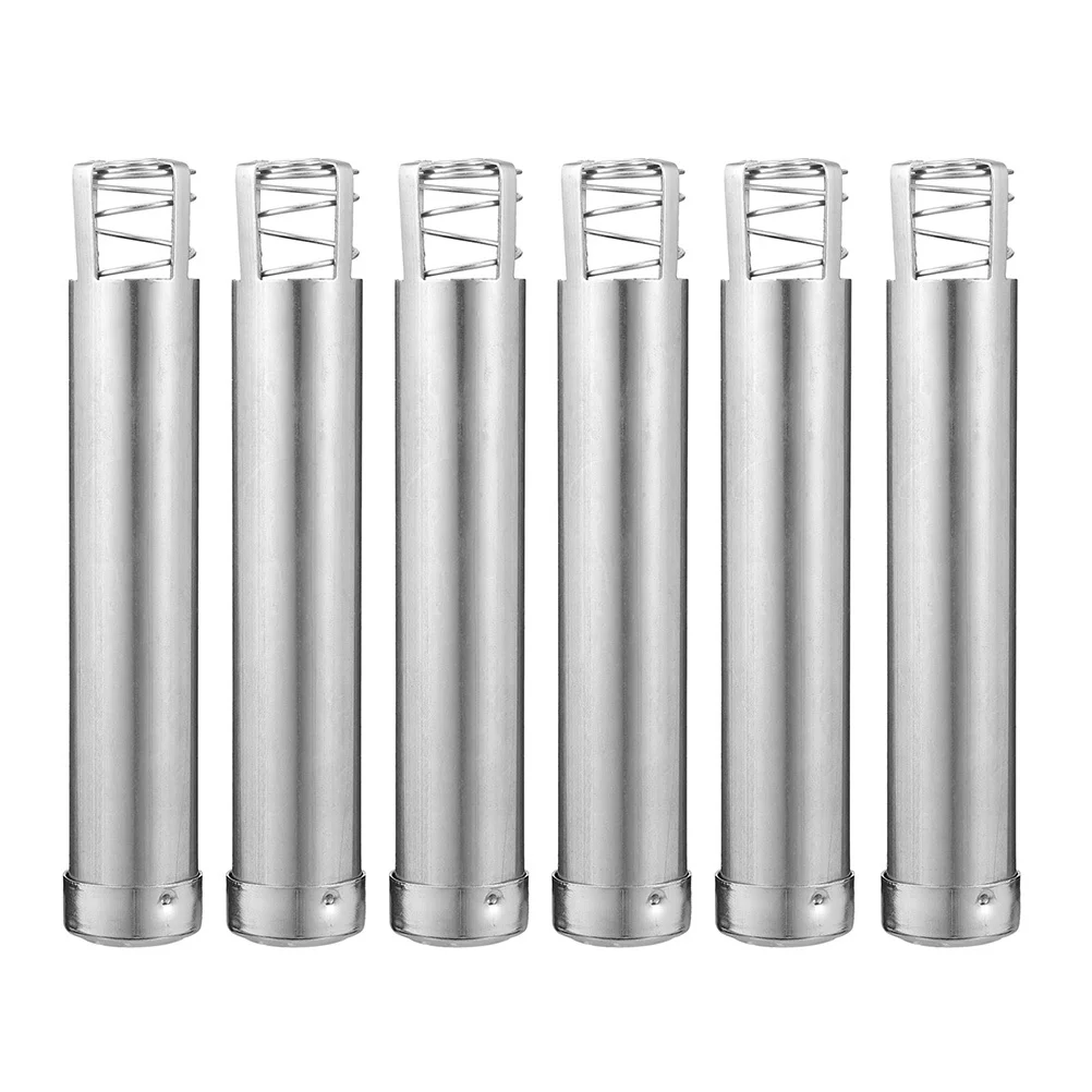 

6Pcs Stainless Steel Moxibustion Pusher Small Portable Durable Useful Moxa Cone Holder for Back Pain Relief Moxa Heat Tank
