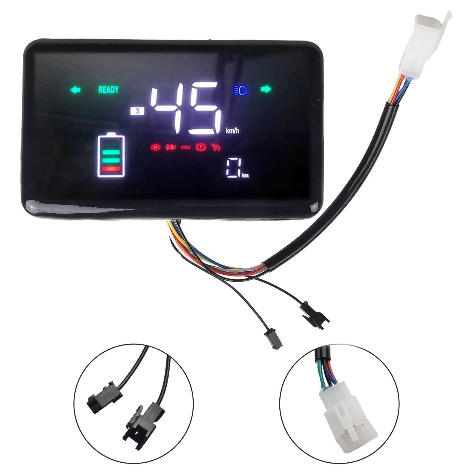 48-72V Ebike LCD Display Speedometer For Electric Bikes Scooters Tricycles With 6PIN Interface Windshield E-bike Accessories