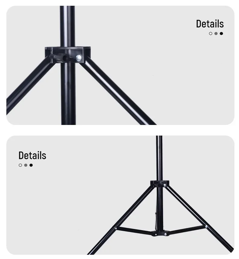 55cm/160cm Metal Aluminum Alloy Phone Light Stand Tripod Photography Portable with 1/4 Screw for Softbox LED Ring Light Camera