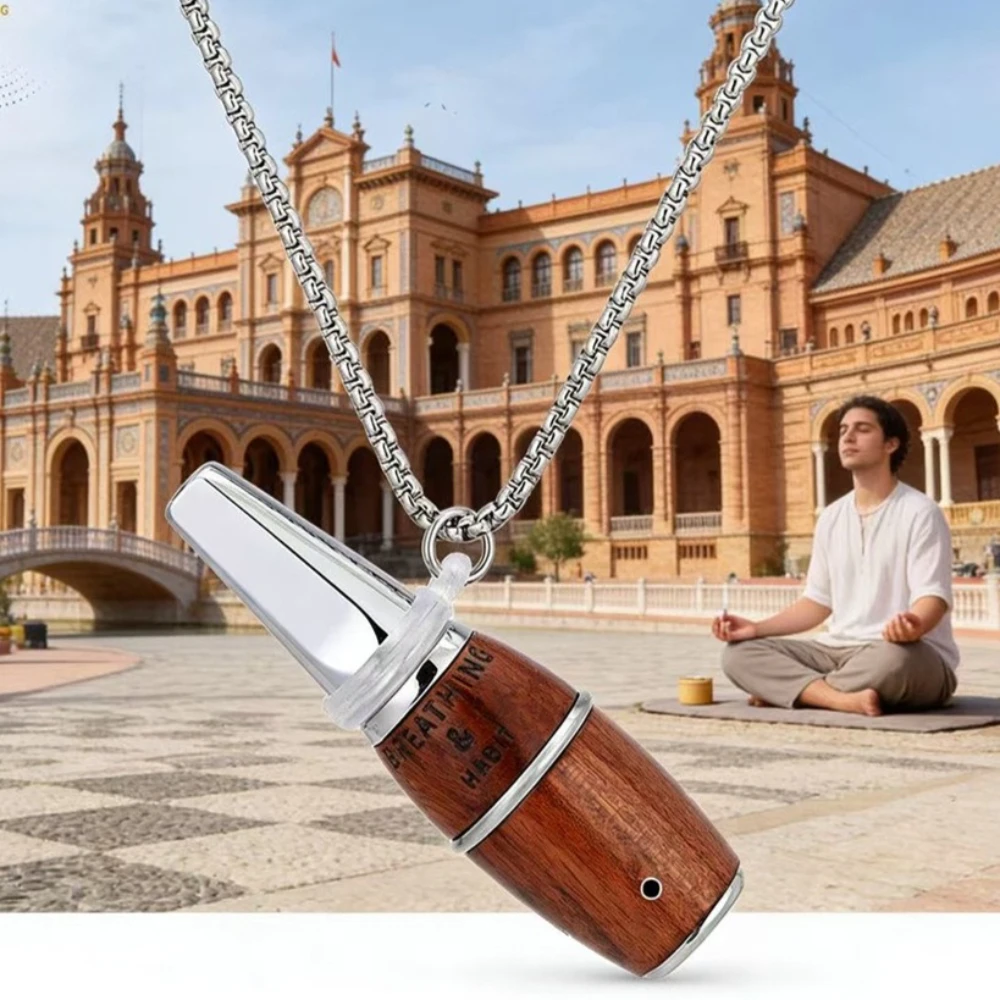 Red Wine Barrel Assisted Smoking Cessation Breathing Pendants Fruit Aroma Diffuser Meditation Necklace Relieves Anxiety