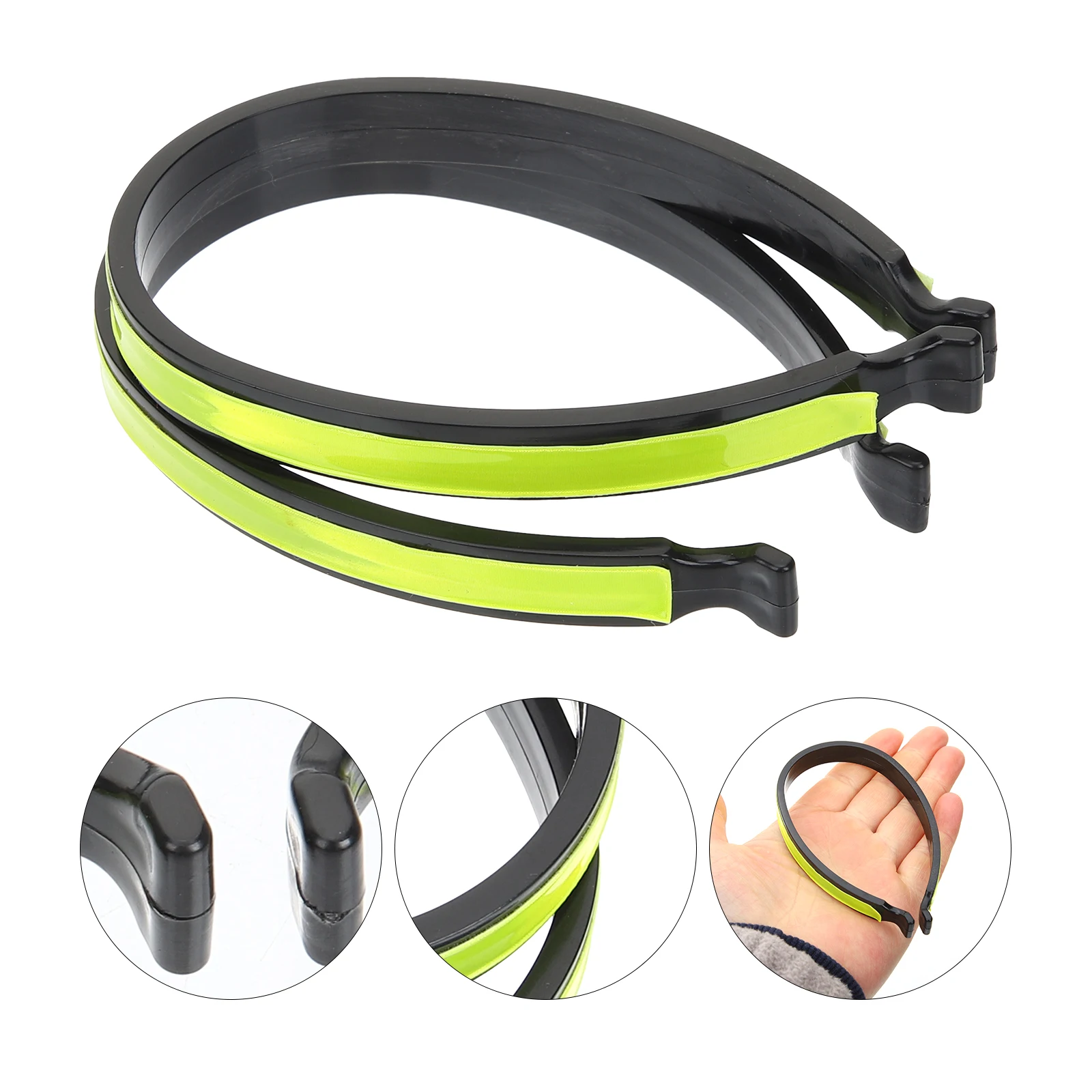 

2pcs Cycling Trousers Reflective Clips Leg Bands For Night Riding Bike Trousers Band Warning Reflective Accessories Removable