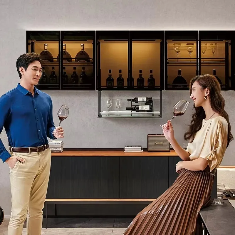 طاولة جزيرة المطبخ مع خزائن تخزين ومنظمات حاويات زجاجية وصناديق ورف وحاويات تخزين لتخزين المطبخ #5