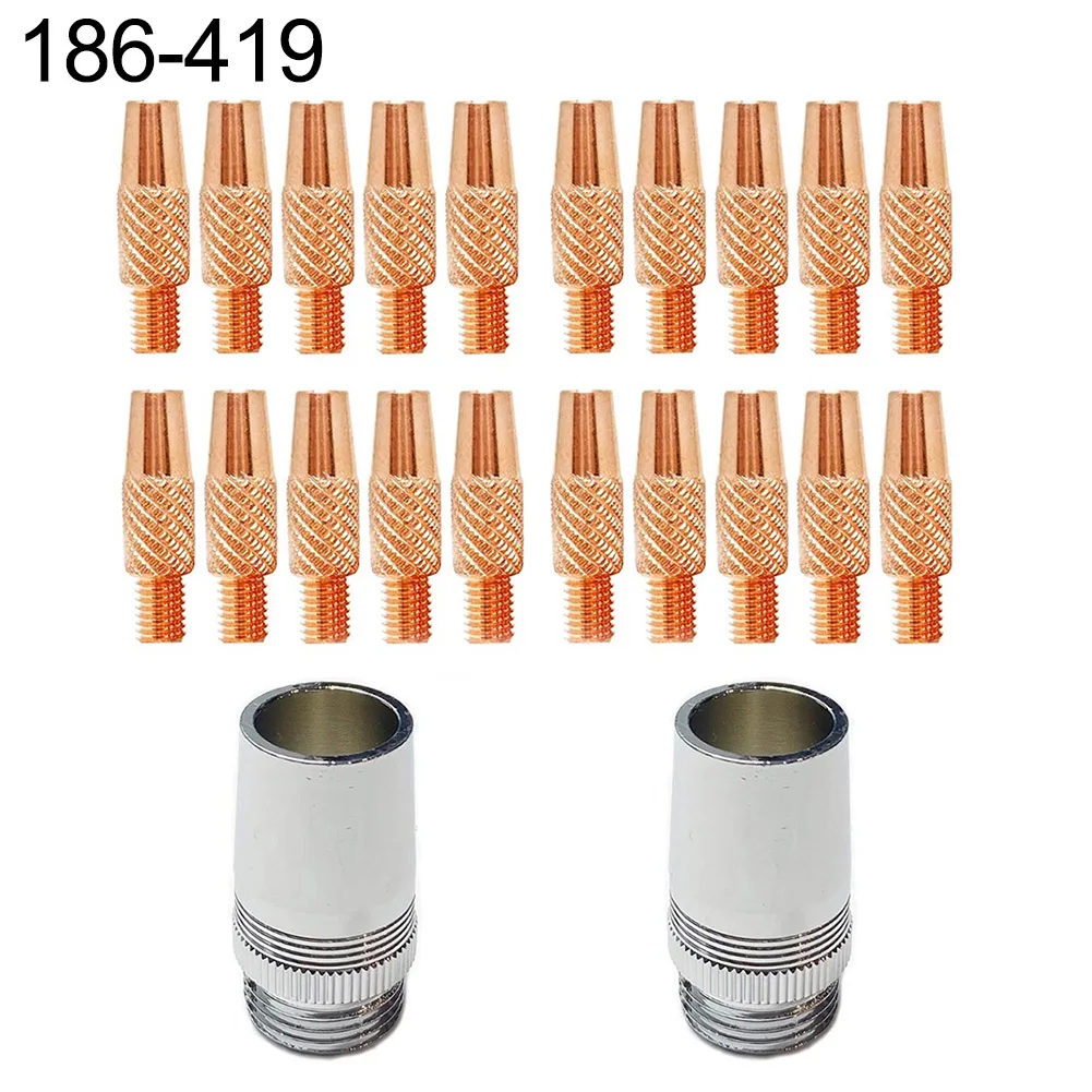 Direct in Welding Nozzle 186405 for Hobart SpoolRunner 100 Spool Gas Contact Head Replacement Part with Copper Construction
