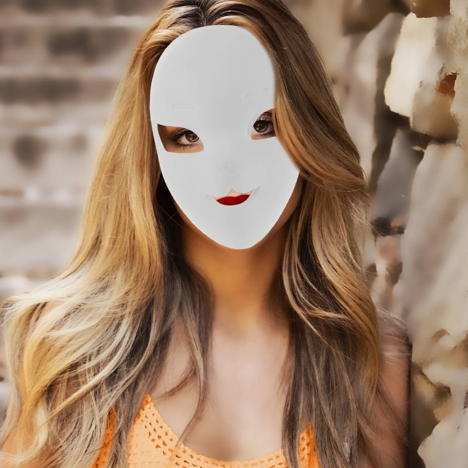 Maschera vuota per pittura a mano fai-da-te Maschera bianca per spettacoli di moda di nozze di ballo Decora le maschere vuote per decorare