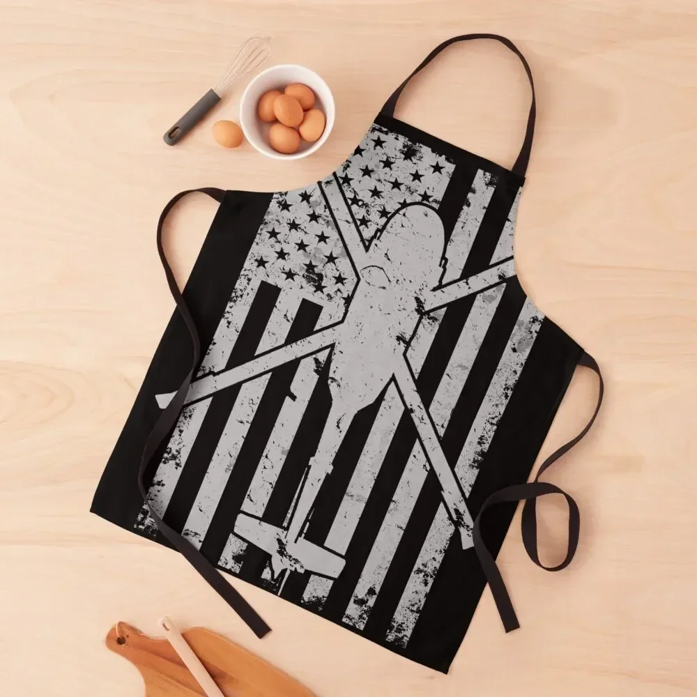 

UH-60 Black Hawk Helicopter Vintage Flag Apron Kitchen Things And For Home Kitchen And Home Items Apron