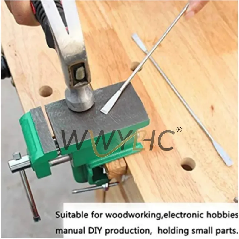 Full Metal Bench Vise Clamp, Multifunction Woodworking Tool for DIY Table