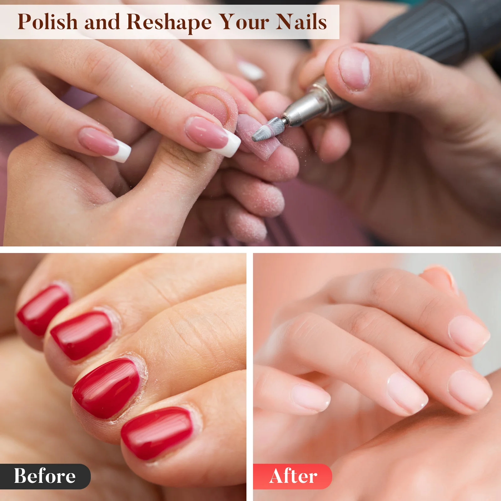 Cabeça de Moagem de Silicone para Brocas de Unha, Máquina Elétrica de Manicure, Polidor, Removedor de Cutículas, Ferramenta de Cuidado de Unhas, Manicure Russa