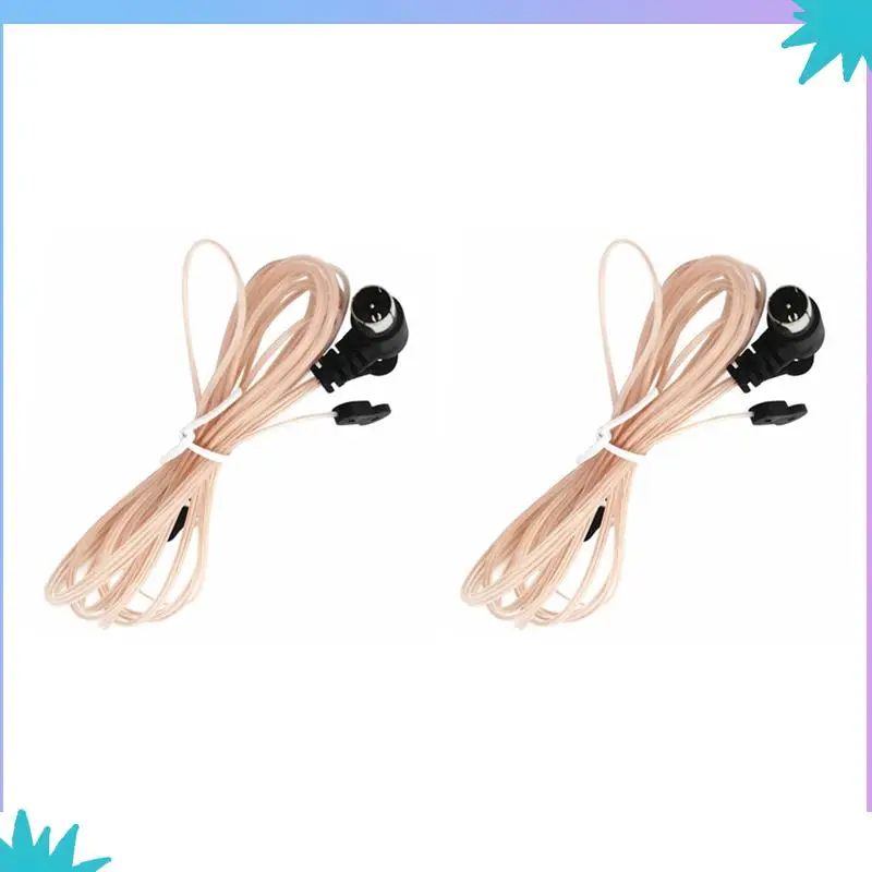 ABZW 2X FM 라디오 안테나 75 OFM 다이폴 실내 T 안테나 구리 HD 공중 수신기 남성 유형 F 커넥터