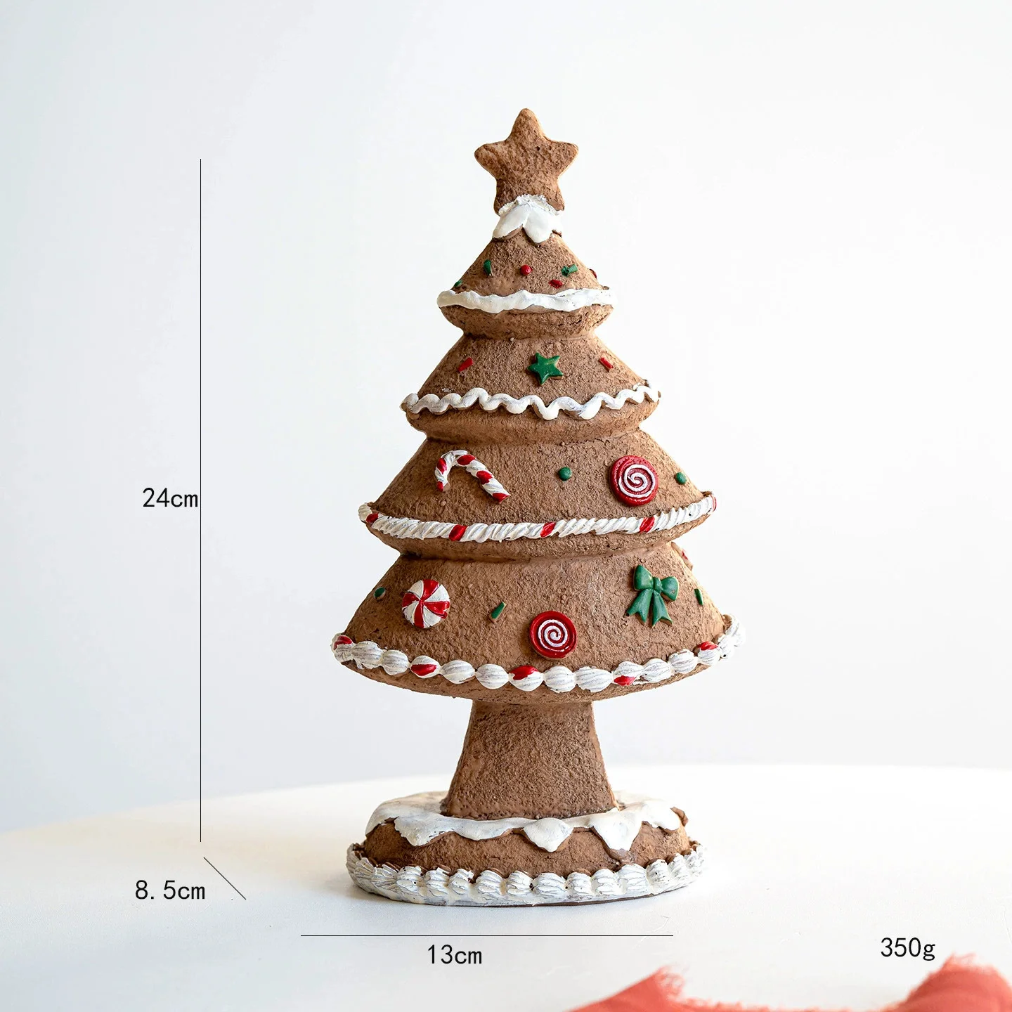 ثلاثية الأبعاد ستيريو الزنجبيل شجرة عيد الميلاد الراتنج الحرفية الزنجبيل تصميم المنزل منضدية الرف عيد الميلاد المشهد حلية ديكور هدية