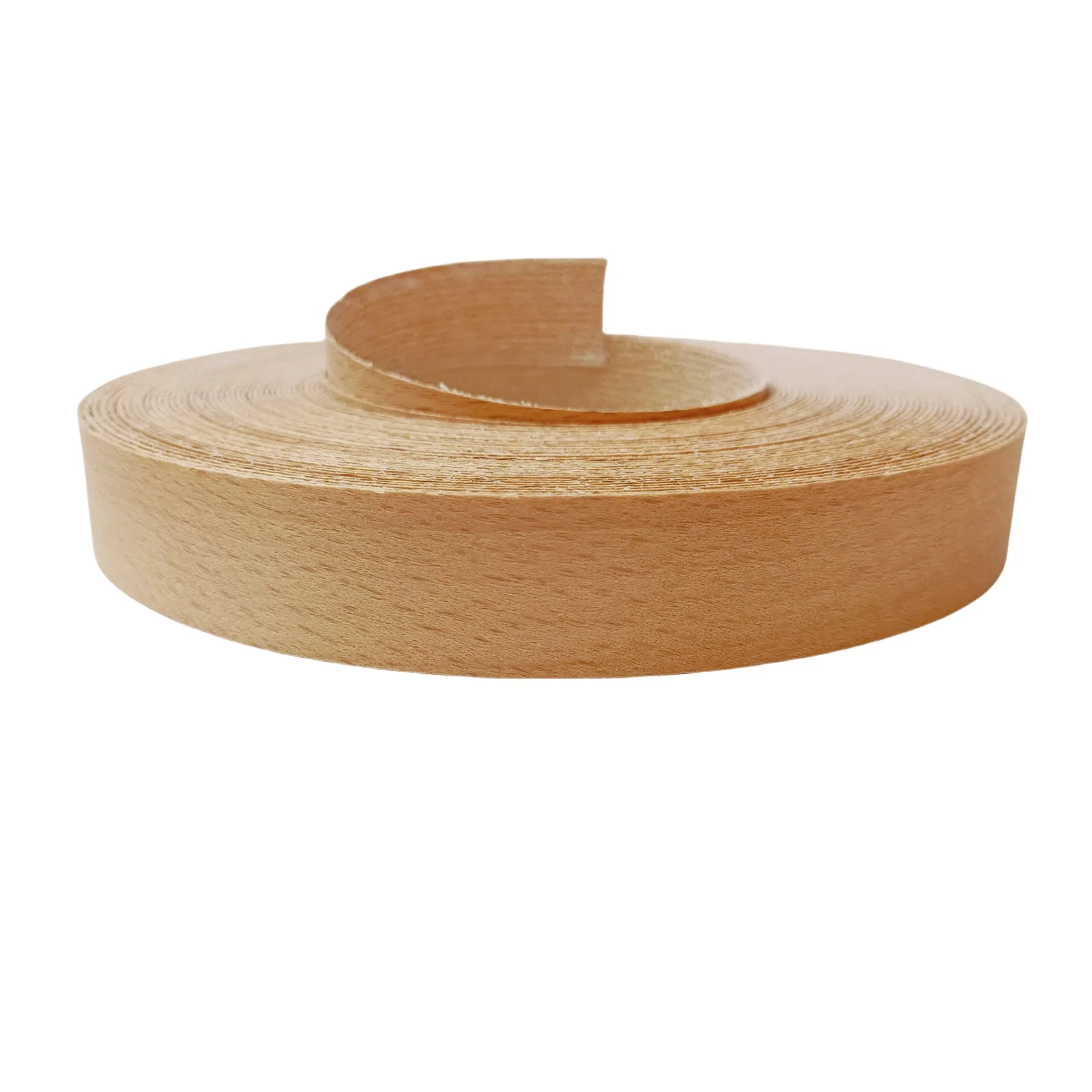 Pre-glued Beech Wood Edge Banding 3/4'', Iron on Edging Band with Hot Melt Adhesive, Flexible Apply for Furniture Plywood Repair