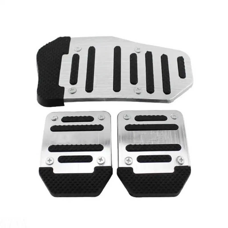 

G7NA No Drill Installation Aluminum Manual Pedal Cover Brake Foot Pad Nonslip Accelerator Tool Compatible for Various Models