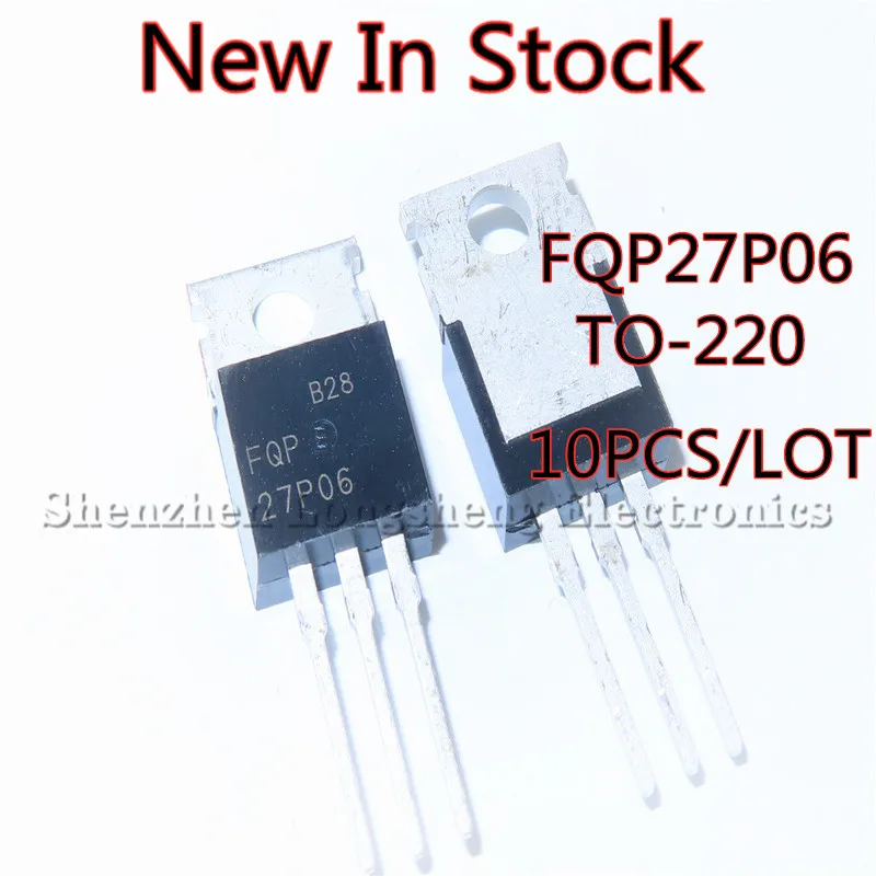 10PCS/LOT FQP27P06 27P06 TO-220  -60V -27A FET In Stock