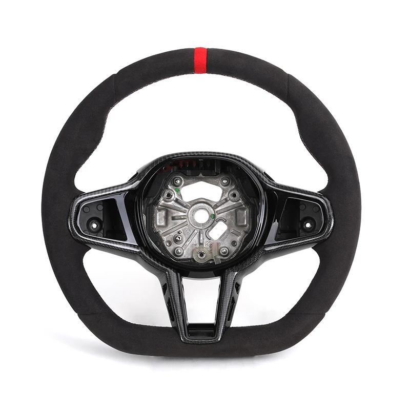 Without Button Full Leather LCI Steering Wheel for bmw  G01 X5 G05 G20 G22 G30 M2 G87 M3 G80 M4 G82 G42 M5 F90 F80 F82 M240i view 2