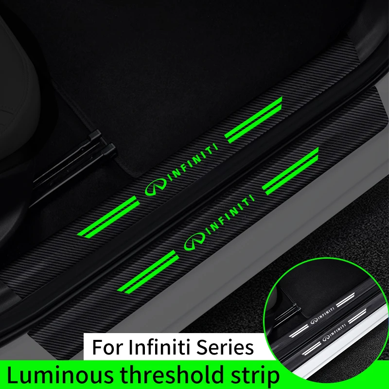 For Infiniti Q50L QX50 60 70 QX55 G M Q70 Esq EX Fx Jx Car Door Sill Strip Luminous CarTrunk Threshold Bumper Guard Strips