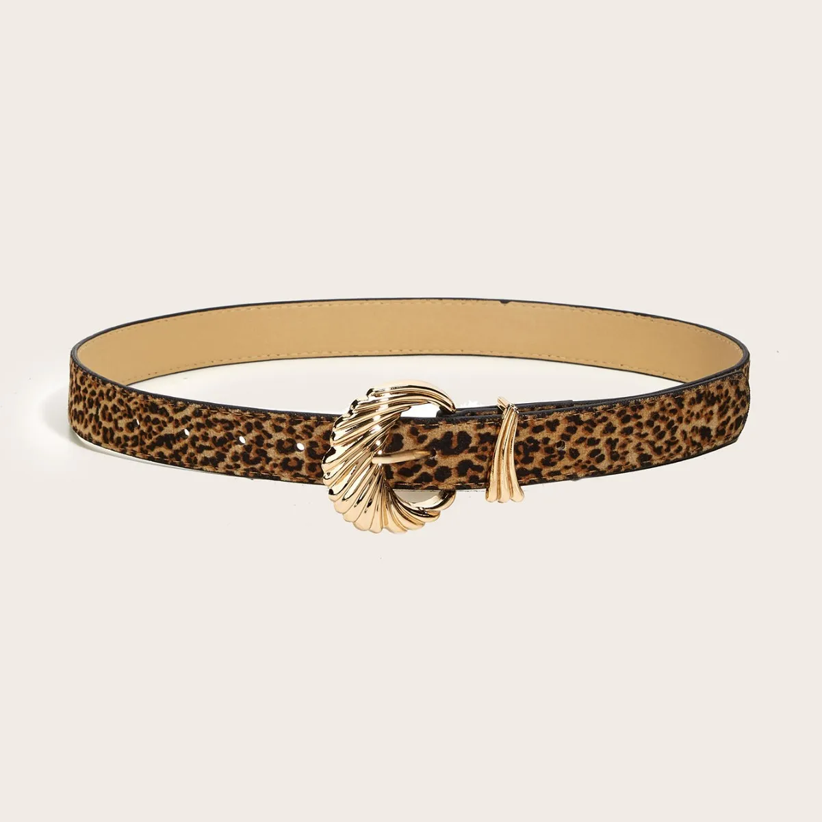 1pc New Women's Belt Retro Leopard Pattern Belt Trend Gold Alloy Buckle PU Leather Paired with Jeans Lady bb Belt Y2K  Accesory