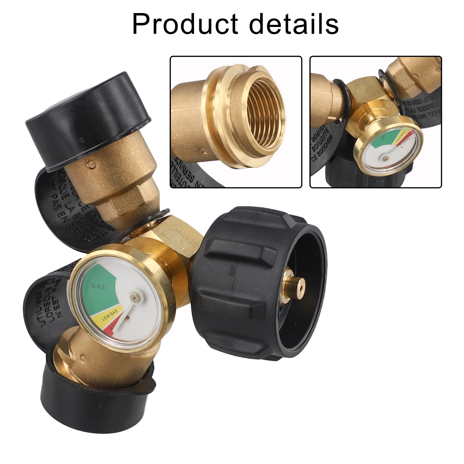 Enduring 3-way Propane Valve BBQ Propane Splitter Brass Construction Easy To Use High Quality Leak-proof Design