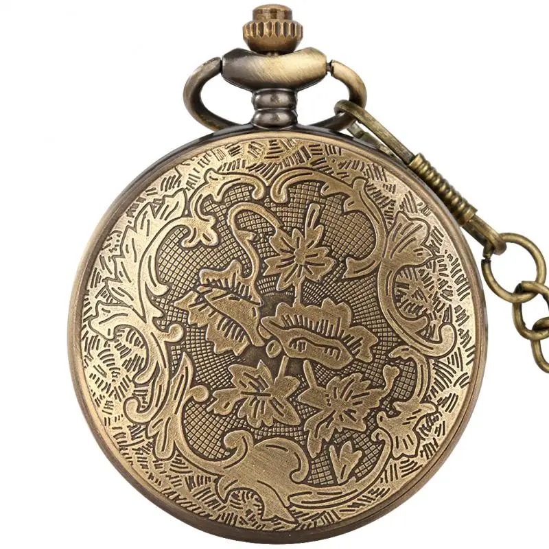 Bronze charmante Anime Uhr für Frauen Quarz Taschenuhr Retro einfache arabische Ziffern Zifferblatt Erwachsenen Kollektion für Freundin