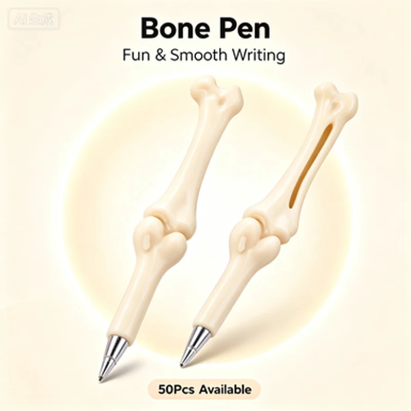 50pcs-anatomical-bone-design-ballpoint-pens-setfunny-skeleton-shape-office-stationery