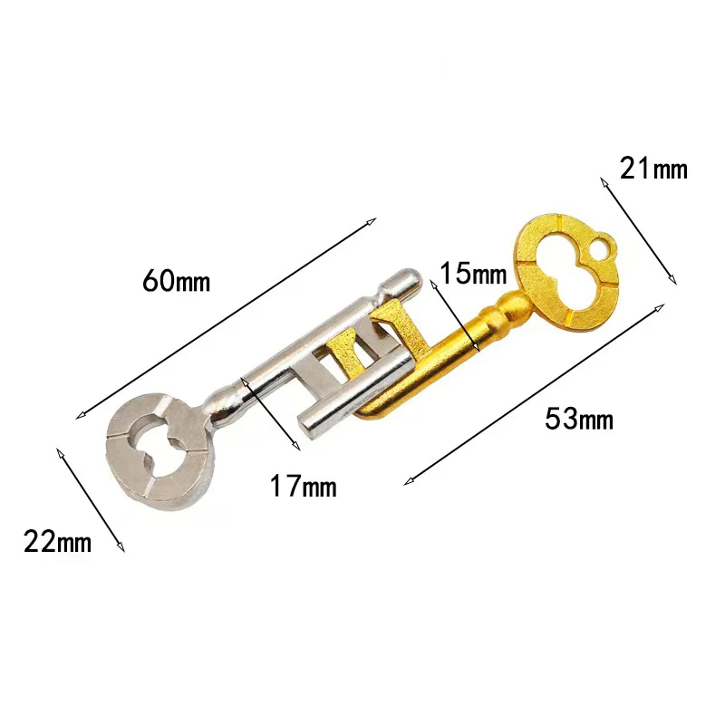 Classic Brain Teaser Key and Lock Puzzle IQ Logic Test Challenge Educational Toys Disentanglement Games Kids Adults Teens