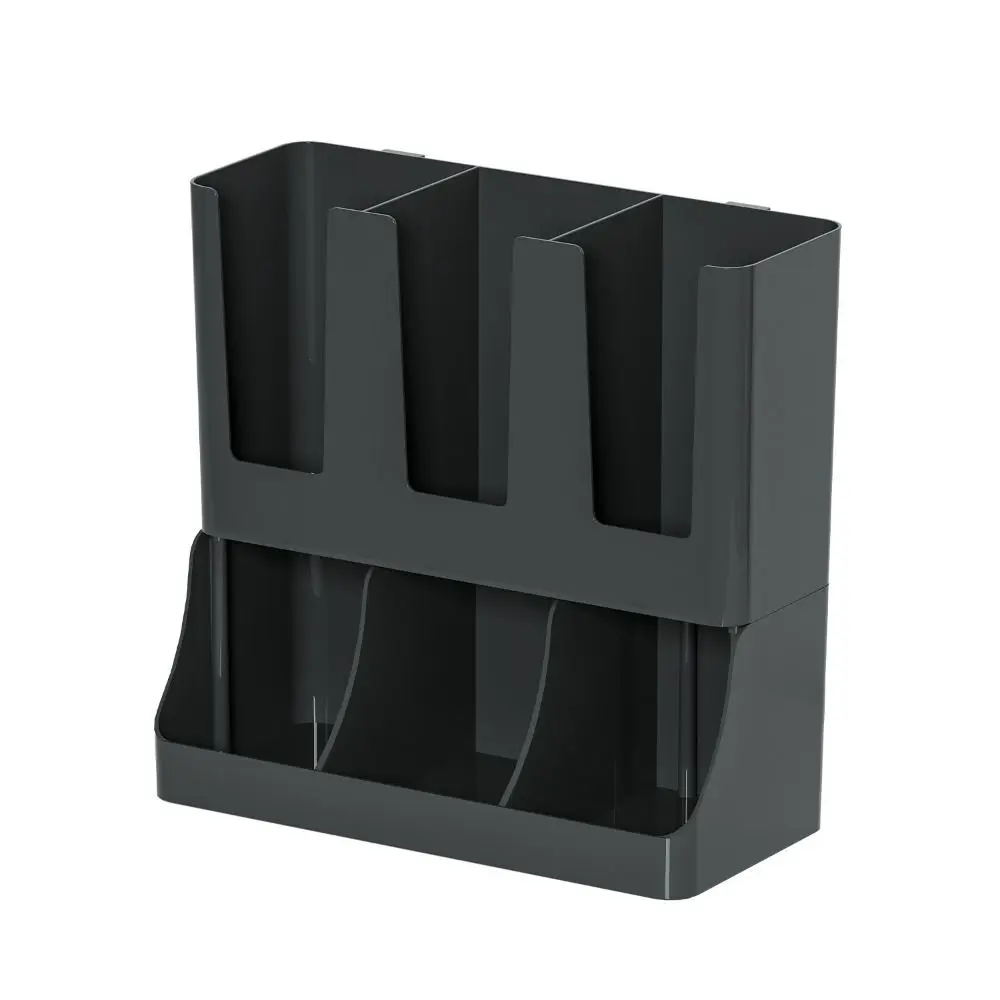 6 Compartments Upright Paper Cup Dispenser Space Saving Stackable Cup Organizer Rack Stable Multi-Functional Bar Cup Storage