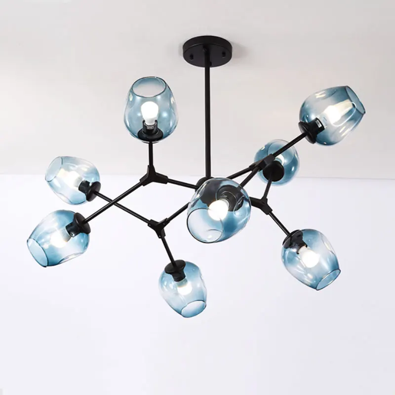 

Led Ceiling Chandelier Living Room Glass Lamp Nordic Home Decoration Hanging Light Fixture Bedroom Dining Room Lustre E27