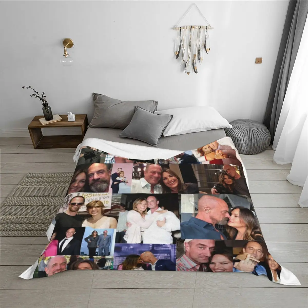 كريس ميلوني وماريسكا هارجيتاي رمي بطانية سرير مزخرفة حرارية للسفر بطانيات الهالوين المرجحة