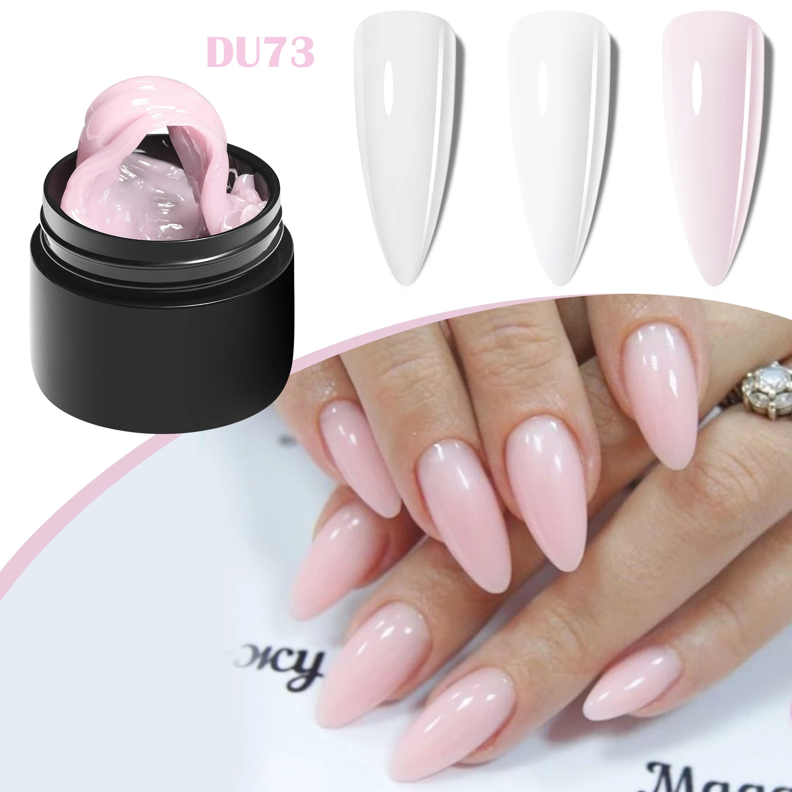 6개입 논스틱 핸드 익스텐션 젤 네일 폴리쉬 세트 3D 쉐이핑/스컬프팅/카빙 UV/LED 젤 젤리 하드 젤 매니큐어 도구 키트 DIY