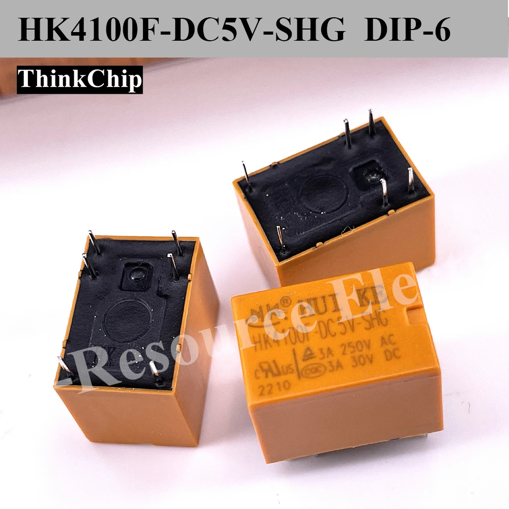 (10 pcs) HK4100F-DC5V-SHG (Marking HK4100F) DIP Signal Relay 5V 3A 