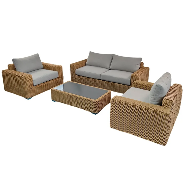 

New Arrival Outdoor Rattan Sofa Set Morden 4PCS Sofa Set With Cushion for Garden Patio