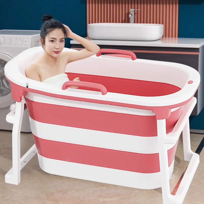 

Portable Silicone Folding Bath Tubs Bathroom Bathtub Baby Child Shower Non-Slip Folding Bath Tub Drain Hole Non-slip Bath Tub