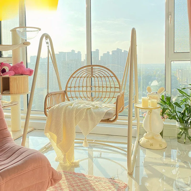 

Swing outdoor courtyard, garden single swing hanging chair, villa rocking chair double, balcony outdoor swing chair