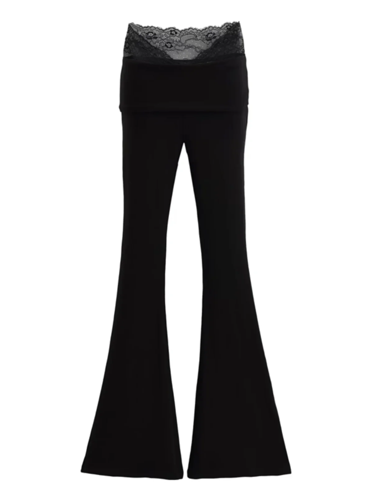 مثير عالية الخصر محبوك سراويل تقليدية المرأة مطاطا الربط جرس بوت الأمريكية الساخنة فتاة الدانتيل تقليم تأثير التخسيس