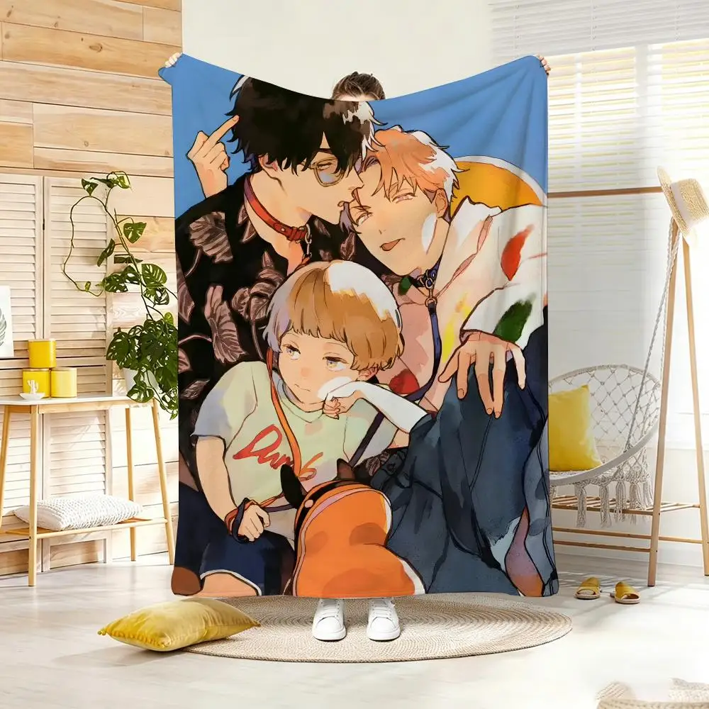 Figure D-DysfunctionalS FamilyS Theory Throw Lightweight 240g Flannel Blanket Soft Skin-friendly for Summer Cooling
