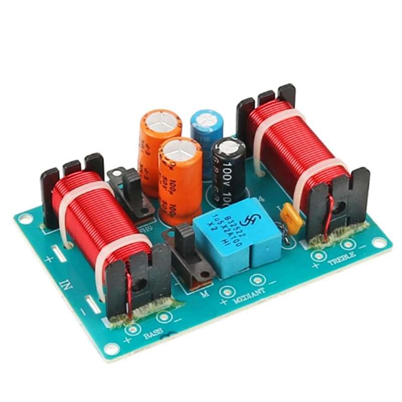 150W Speaker Crossover 3 Way High-Low 4-8 Ohm Frequency Divider for Speaker