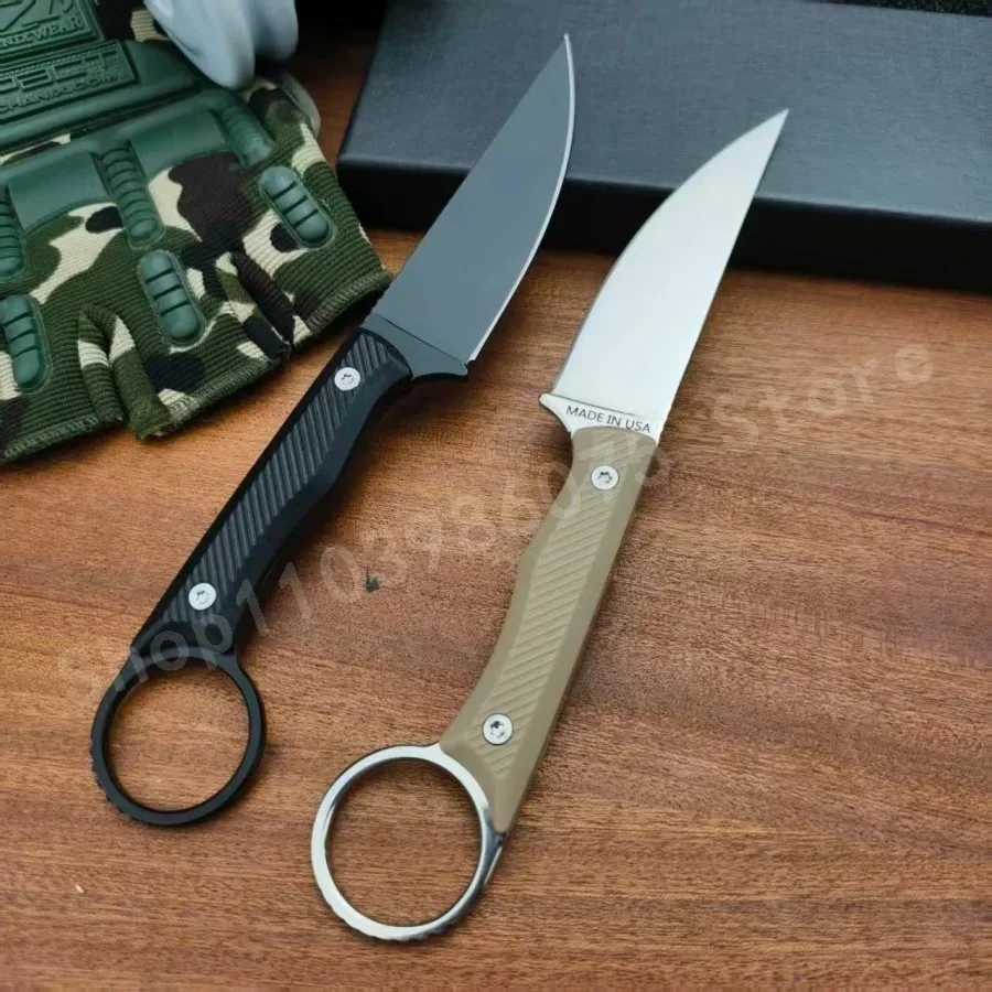 

Новый продукт: Нож с прямым лезвием и кольцом-держателем, сталь 8Cr13Mov, рукоять из нейлонового волокна, портативный, для повседневного использования, аварийный инструмент, нож для выживания