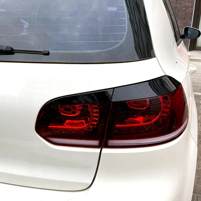 Car Rear Headlight Eyebrow Cover Trim Head Light Lamp Sticker for 2009-2012 Golf 6 MK6