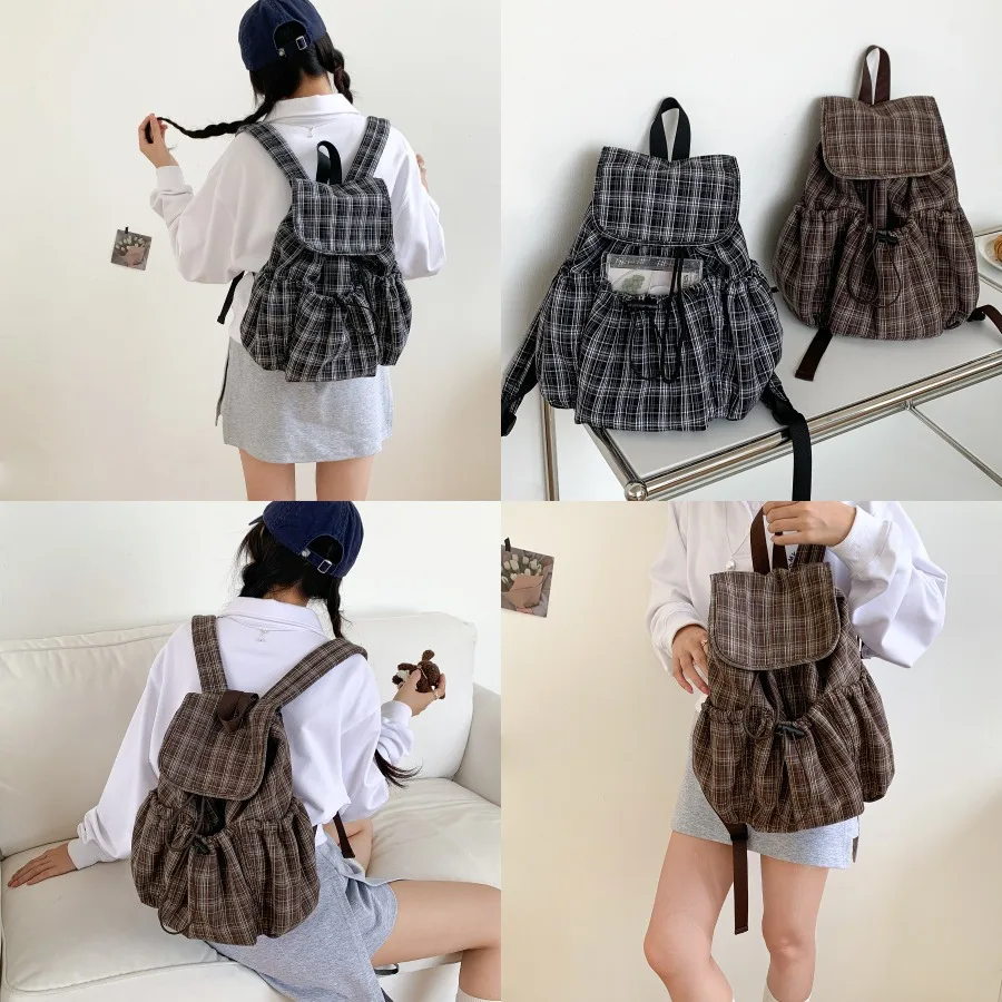 

【New style】Korean version autumn new casual literary pattern women's backpack high-end sense universal college student commutin