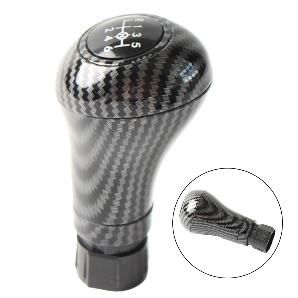 مخصص والعتاد رافعة تحول مقبض ملحق 6 سرعة مقبض ألياف الكربون نمط ABS المواد البناء مخصص صالح ل W203 #2