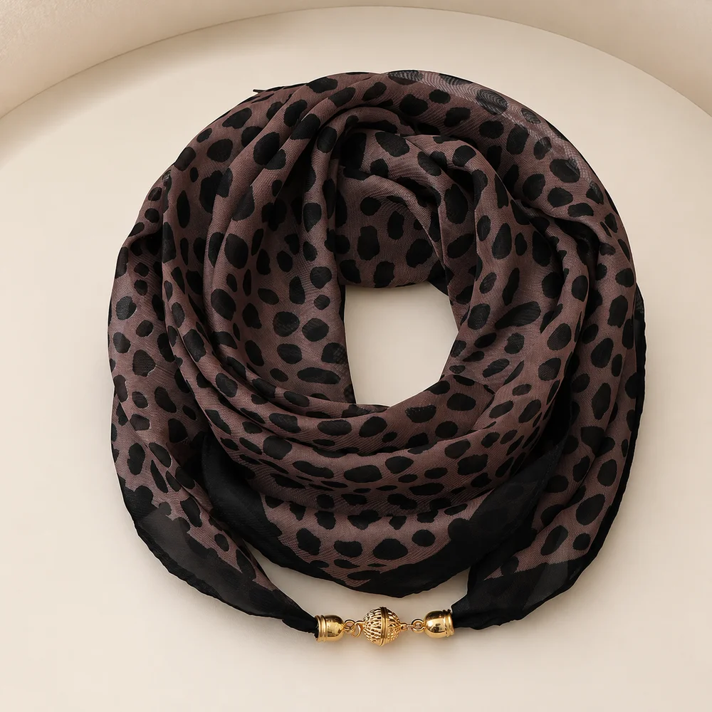 63x63cm Leopard Print Square S - Face Scarf Mask ulasan dan harga