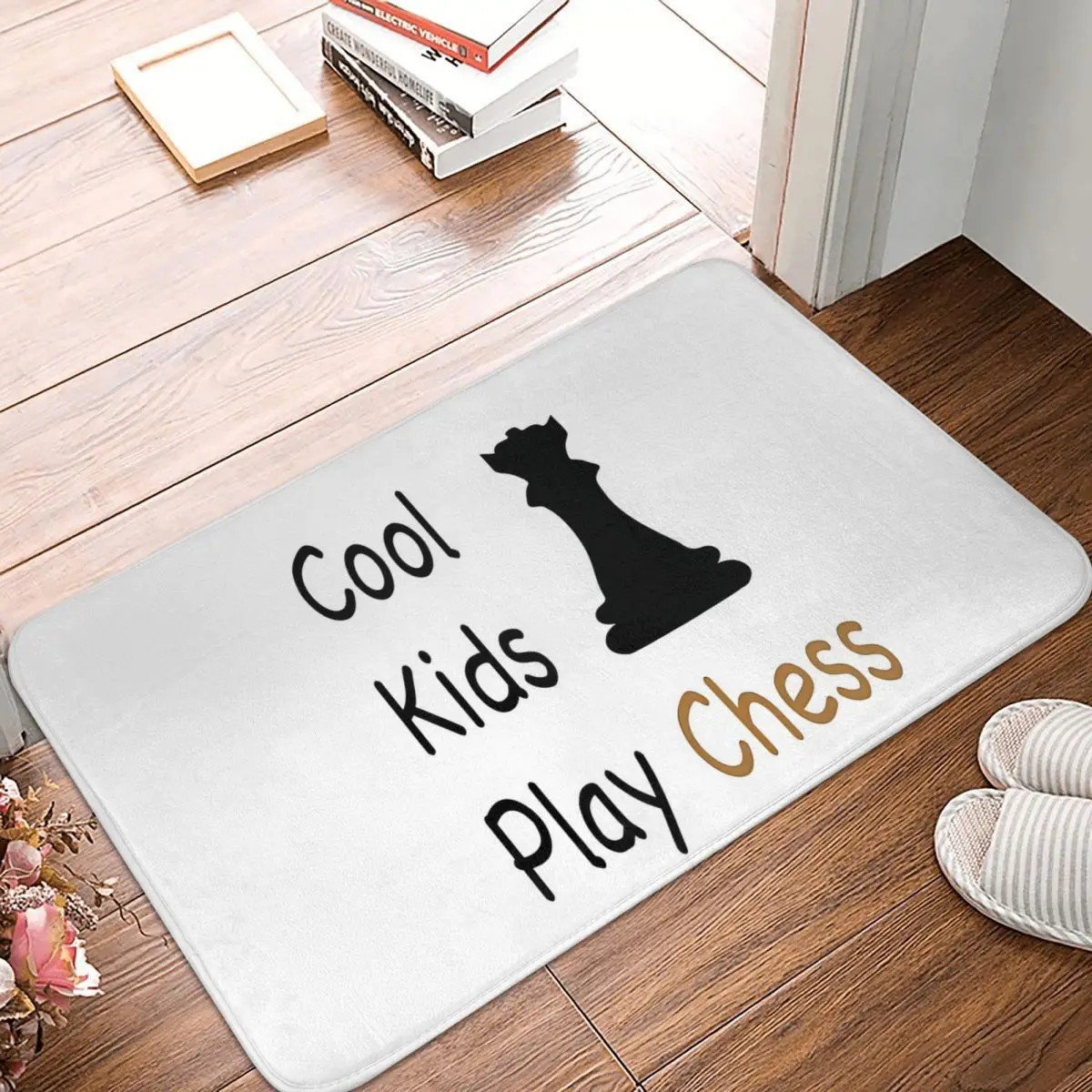 Cool Kids Play Chess Non-slip Doormat Carpet Living Room Kitchen Mat Prayer Home Decorative