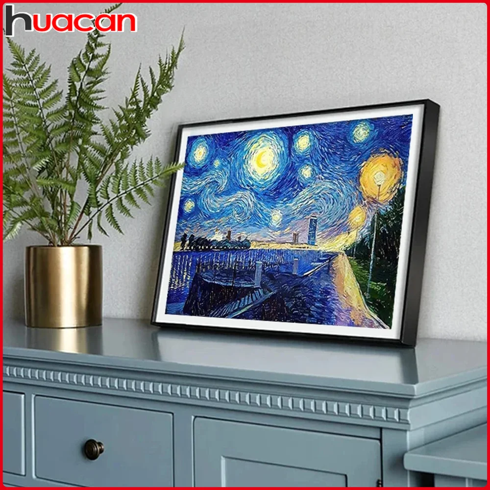 DIY Diamant Malerei Sternenhimmel Diamant Mosaik voller runder Bohrer Landschaft Strass Malerei Überraschungsgeschenk