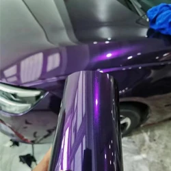 High Glossy Metallic Midnight Purple Wraping Vinyl Wrap Sticker for Car Decals Auto Stickers Car Film Cover Wrapping Foil Parts
