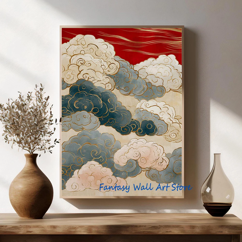 Japanese Ukiyo Inspired Clouds - Japanese Lifestyle And Traditions review and price