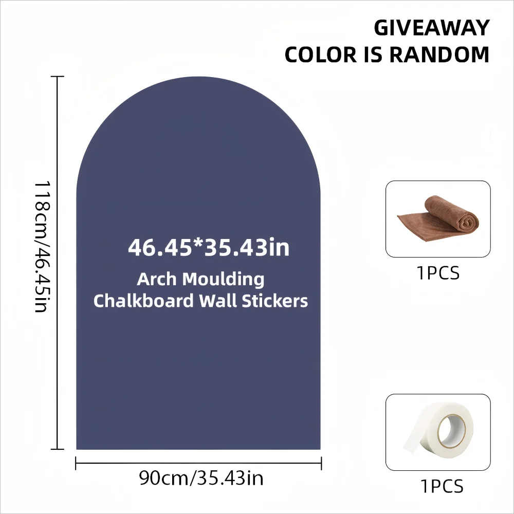 미국 주식 118*90CM 아치 칠판 벽 스티커 홈 크리 에이 티브 장식 메시지 보드 낙서 공간 혁신